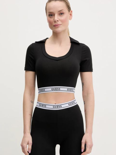 Guess polo ALINE damskie kolor czarny V5GP07 KCSA2