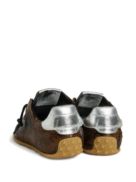 Golden Goose Marathon Speed printed-leather sneakers - Brown