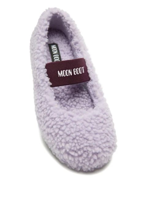 Moon Boot shearling ballerina flats - Purple