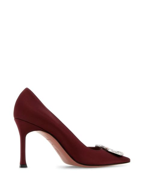 Amina Muaddi 90mm Camelia pumps - Red
