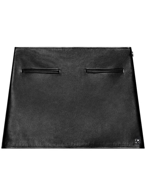 Courrèges Heritage Leather mini skirt - Black - zdjęcie produktu nr 1