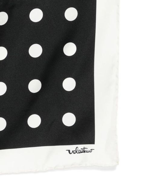 Valentino Garavani polka dots silk scarf - Black