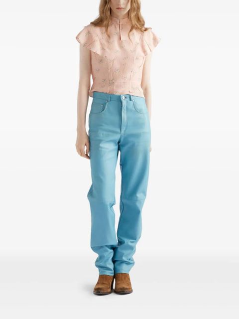 Prada leather trousers - Blue