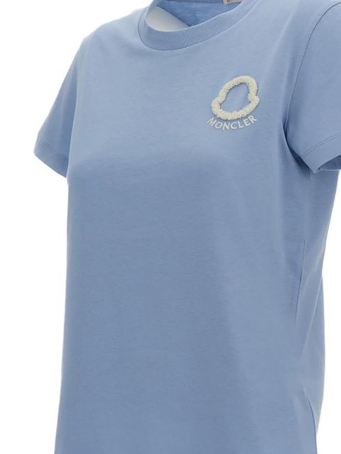Moncler logo-embroidered T-shirt - Blue