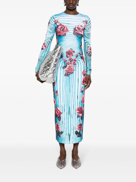 Jean Paul Gaultier Morphing floral-print top - Blue - zdjęcie produktu nr 2