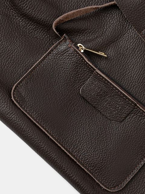 Answear.LAB torebka skórzana kolor brązowy