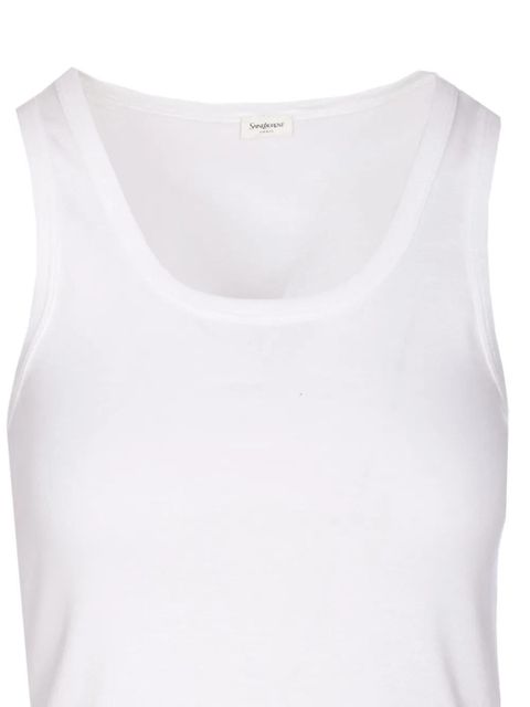 Saint Laurent cotton tank top - White