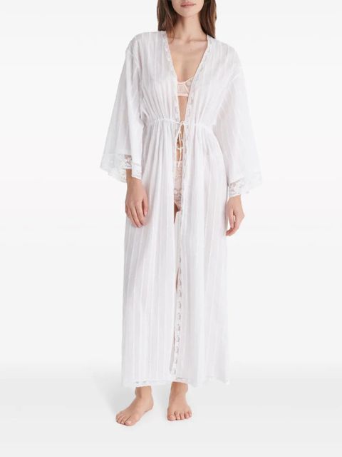 ERES Lactée lace-trim maxi robe - White