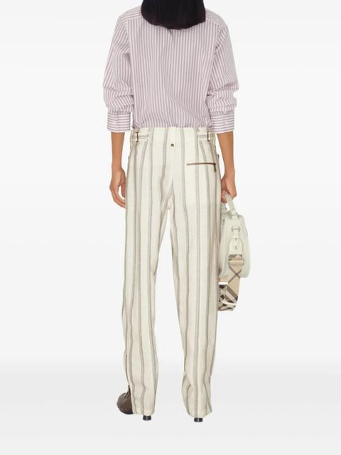 Burberry striped cotton shirt - White