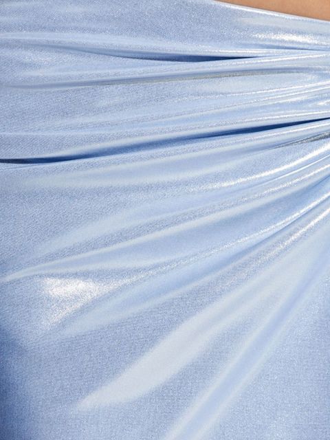 MISBHV metallic-finish mini skirt - Blue