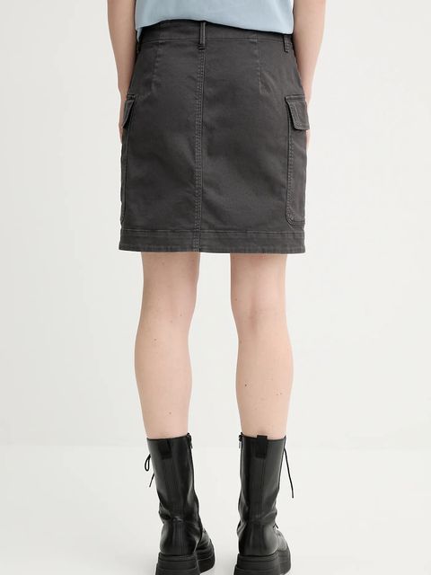 G-Star spódnica jeansowa kolor szary mini prosta D25235-C106