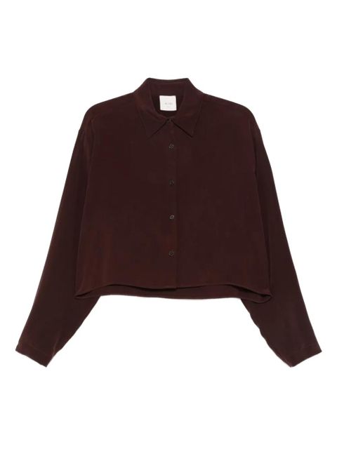 Alysi button-front cropped shirt - Red - zdjęcie produktu nr 1