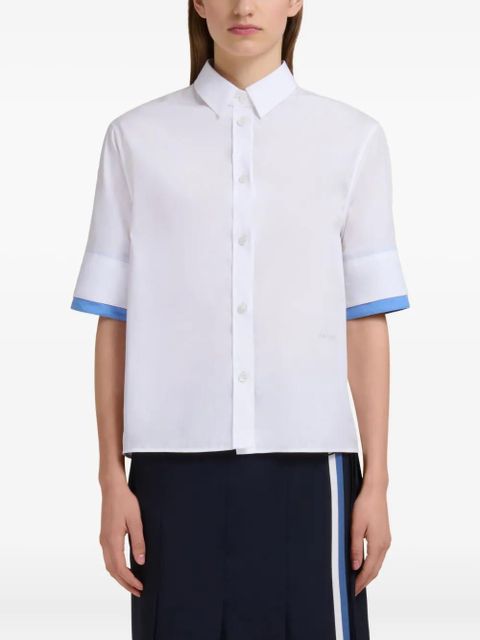 Marni contrasting-cuffs shirt - White