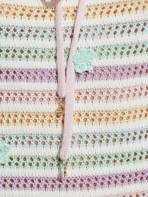 Casablanca striped crochet-knit mini dress - White - zdjęcie produktu nr 2