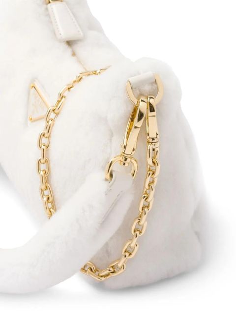 Prada Re-Edition shearling mini bag - White