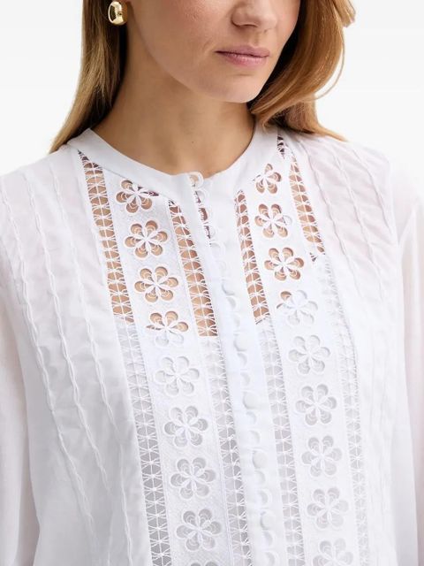 Charo Ruiz Ibiza broderie-anglaise balloon-sleeve top - White