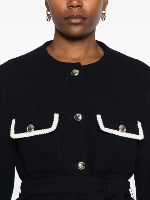 Maje belted tweed jacket - Blue - zdjęcie produktu nr 2