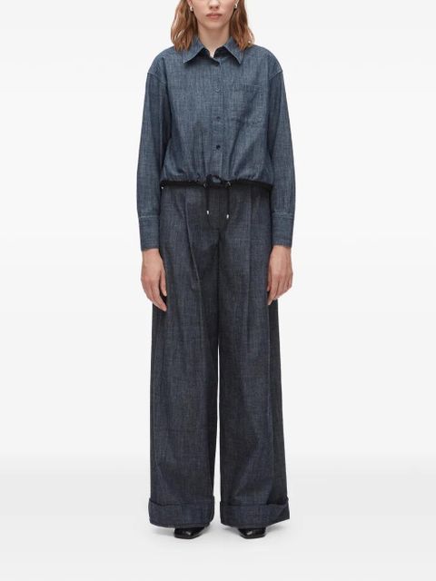 3.1 Phillip Lim drawstring long-sleeve shirt - Blue