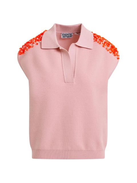 Essentiel Antwerp Joline sequin-embellished top - Pink - zdjęcie produktu nr 1