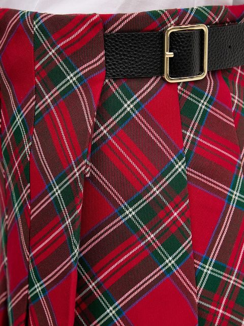 Tommy Jeans spódnica kolor czerwony mini rozkloszowana DW0DW22488