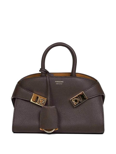 Ferragamo mini Hug gancini-buckle leather tote bag - Brown - zdjęcie produktu nr 1