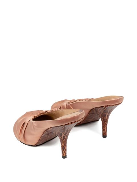 DRIES VAN NOTEN 90mm satin mules - Neutrals