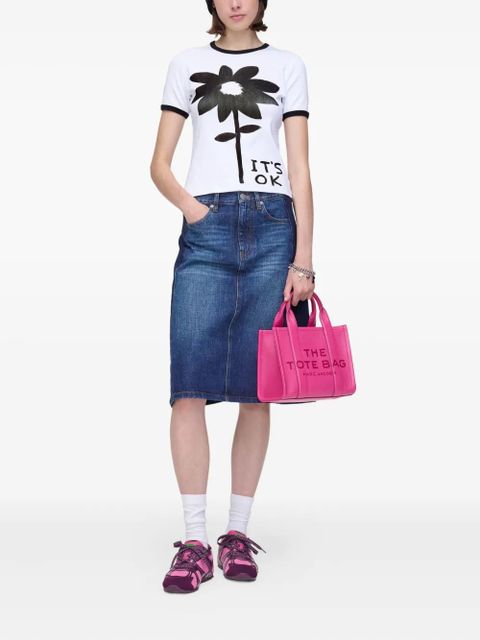 Marc Jacobs flower-print ringer tee - White - zdjęcie produktu nr 2