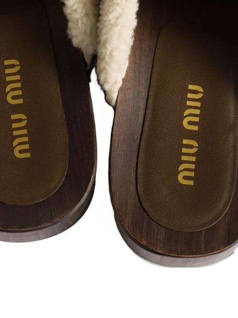 Miu Miu suede mules - Brown