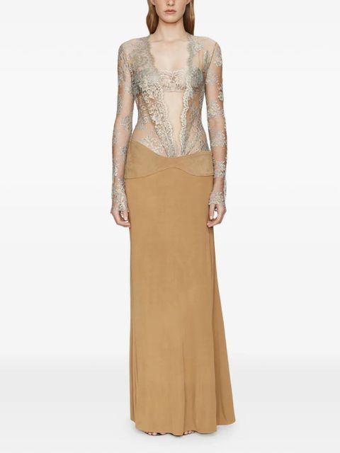 Christopher Esber Sèpienne lace belted gown - Neutrals - zdjęcie produktu nr 1