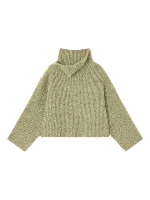GANNI brushed sweater - Green - zdjęcie produktu nr 1