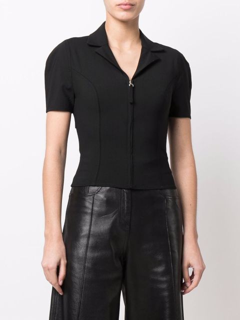 Jacquemus Tangelo zip-up open-back shirt - Black - zdjęcie produktu nr 2