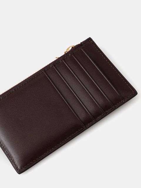 Calvin Klein portfel skórzany damski kolor bordowy LV04F1076G