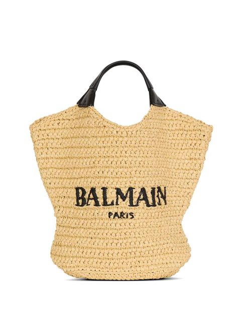 Balmain mini crochet tote bag - Neutrals - zdjęcie produktu nr 1