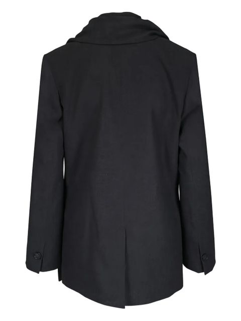 TOTEME scarf-detail single-breasted blazer - Grey