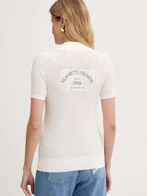 Elisabetta Franchi polo damskie z wiskozy - zdjęcie produktu nr 1