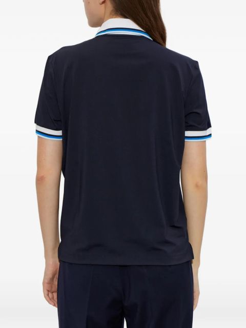 BOGNER Laurina zip striped polo shirt - Blue