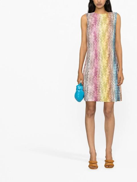 Missoni woven-zigzag shift dress - Yellow