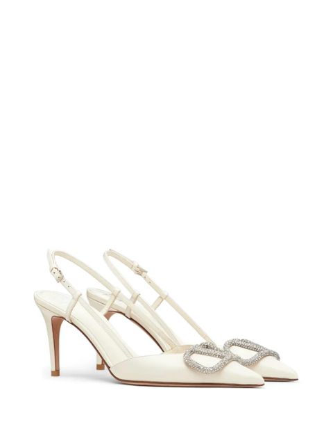 Valentino Garavani 80mm VLogo Signature slingback pumps - White - zdjęcie produktu nr 2