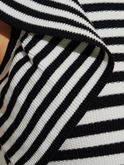 Max Mara Vieste striped ruffled top - Black