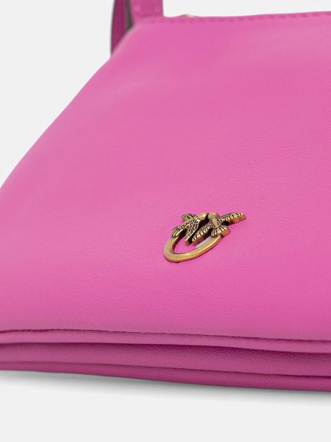 Pinko torebka skórzana kolor różowy 105359 A0QO
