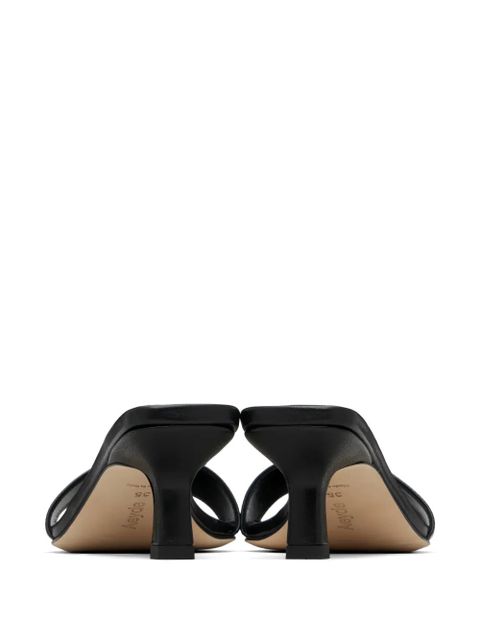 Aeyde square-toe leather sandals - Black