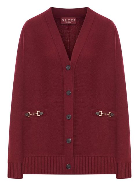Gucci ribbed button-front cardigan - Red - zdjęcie produktu nr 1