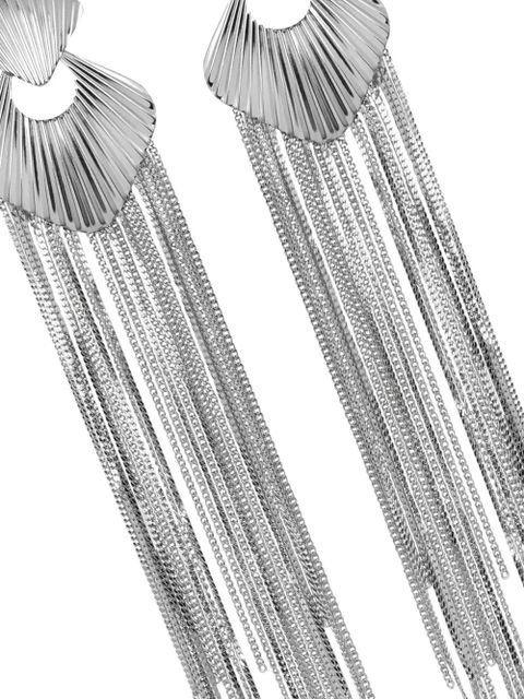 Jennifer Behr Blythe fringed earrings - Silver