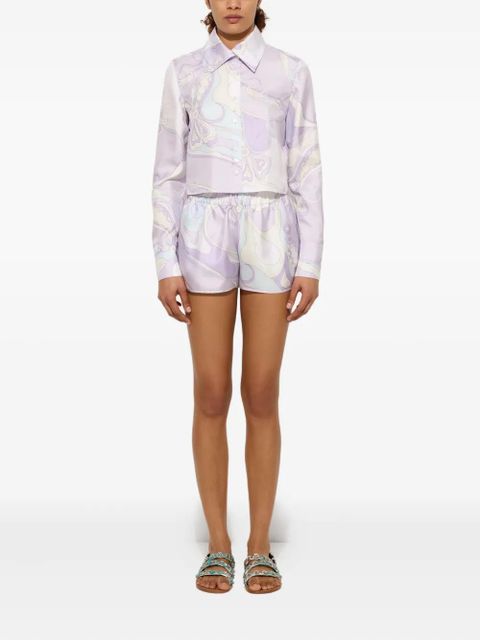 PUCCI Orchidee-print silk shirt - Purple - zdjęcie produktu nr 2
