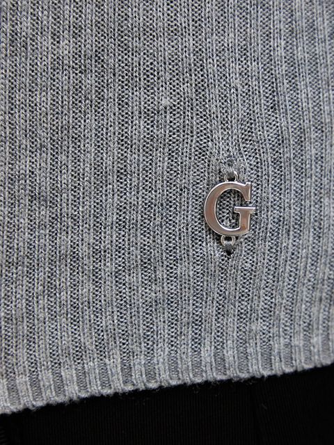 Guess longsleeve MELANIE kolor szary dekolt hiszpański W5BR48 Z0612