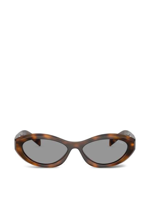 Prada Eyewear oval-frame sunglasses - Brown - zdjęcie produktu nr 1