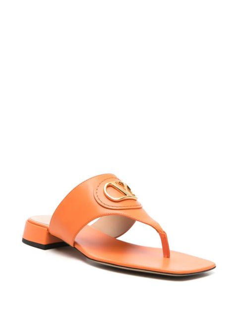 Valentino Garavani VLogo leather slides - Orange