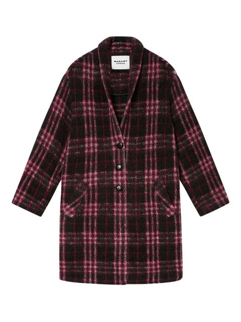 MARANT ÉTOILE Gabriel checked single-breasted coat - Black - zdjęcie produktu nr 1