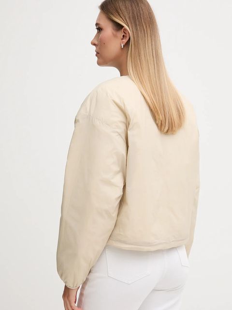 Calvin Klein Jeans kurtka dwustronna kolor beżowy przejściowa oversize LV044D511G