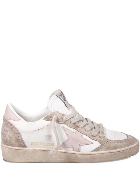 Golden Goose Ball Star suede-panel star sneakers - Neutrals - zdjęcie produktu nr 1